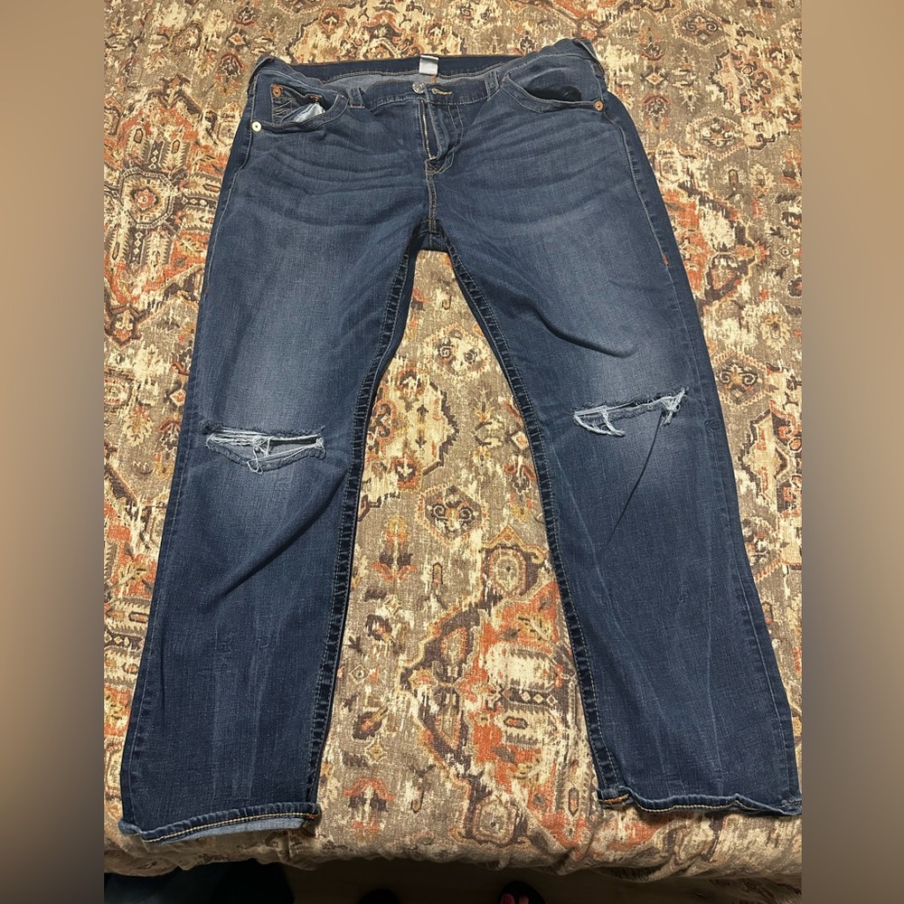 True Religion Boyfriend Cropped Jeans